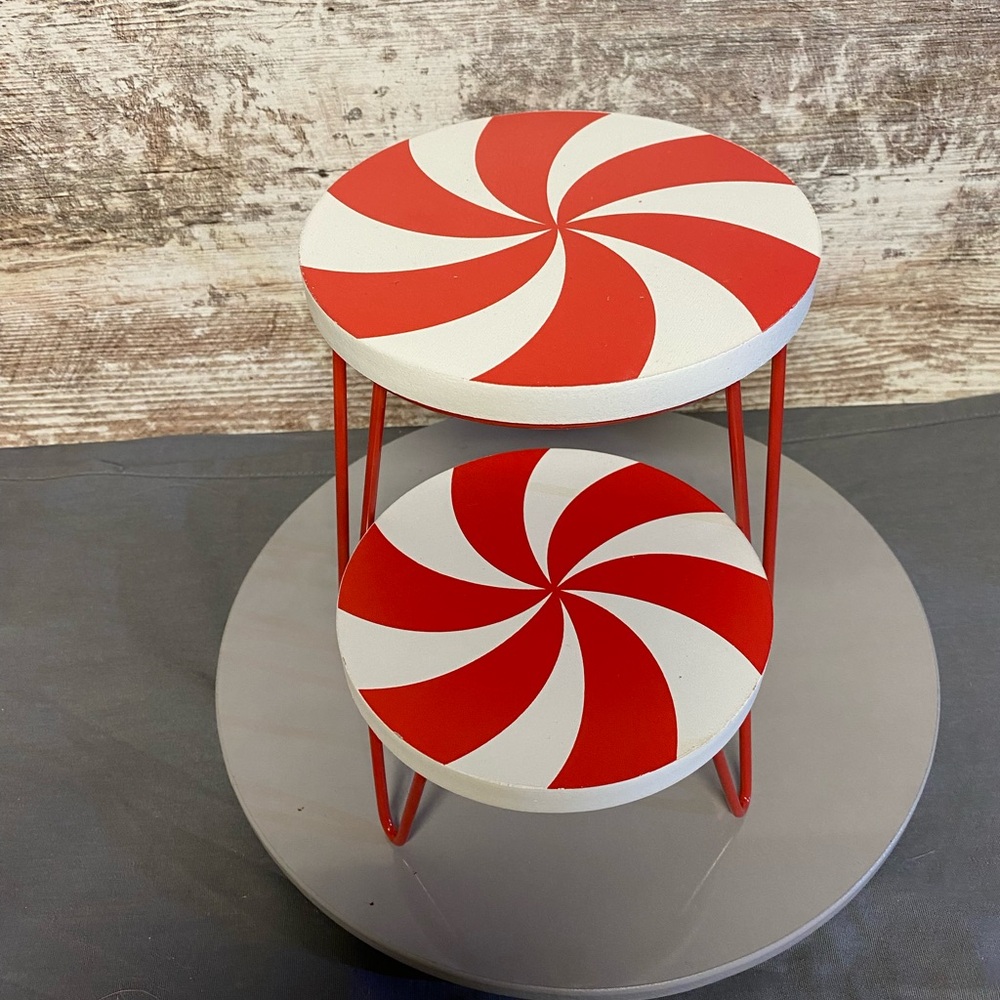 NWT Target Peppermint Risers set of 2